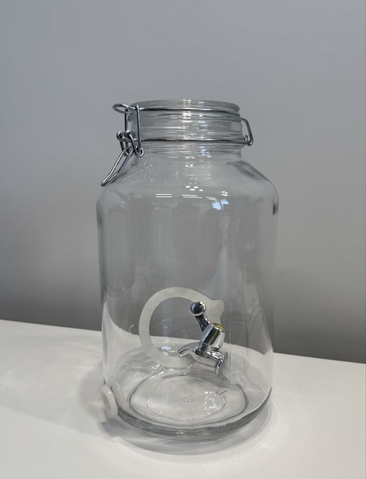 Дозатор для напоїв лисонниця скляна банка диспенсер для коктейлів