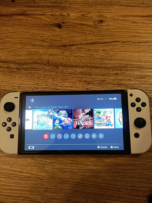 Switch Oled 64GB com 7 Jogos (Zelda ToTK, Mario Odyssey, etc)