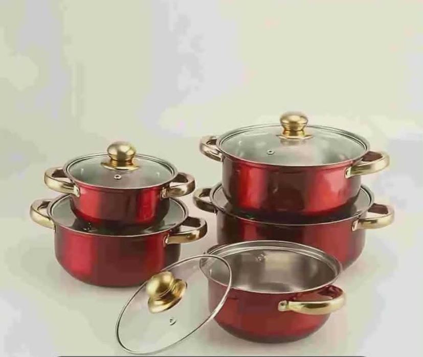 Zestaw Naczyń ze Stali nierdzewnej,Garnki