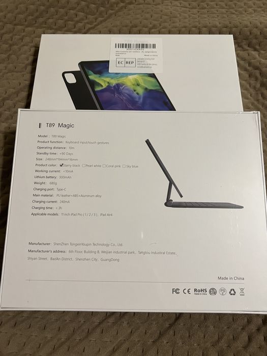 Keyboard T89 Magic iPad Pro 11/iPad Air 4