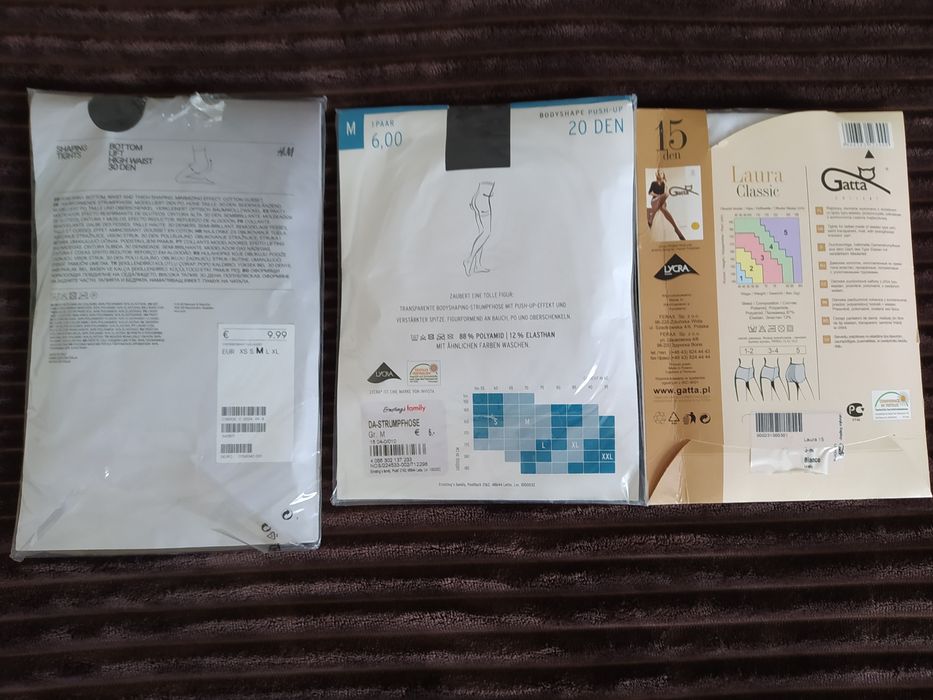 Rajstopy nowe M trzy pary