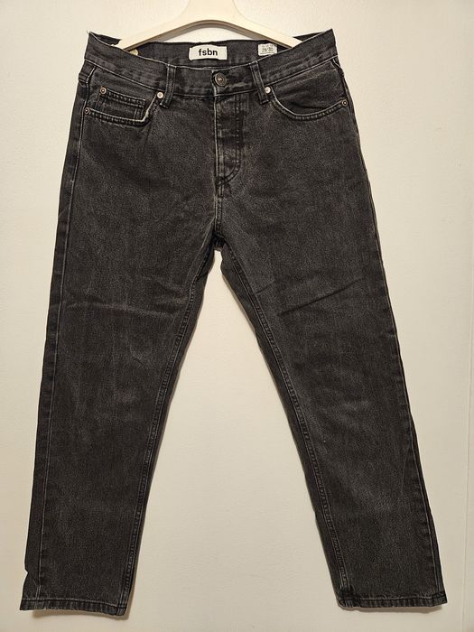 Spodnie męskie młodzieżowe czarne jeansy szerokie