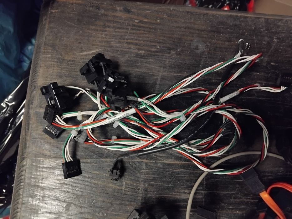 MEGA ZESTAW Okablowanie komputera PC SATA USB właczniki reset