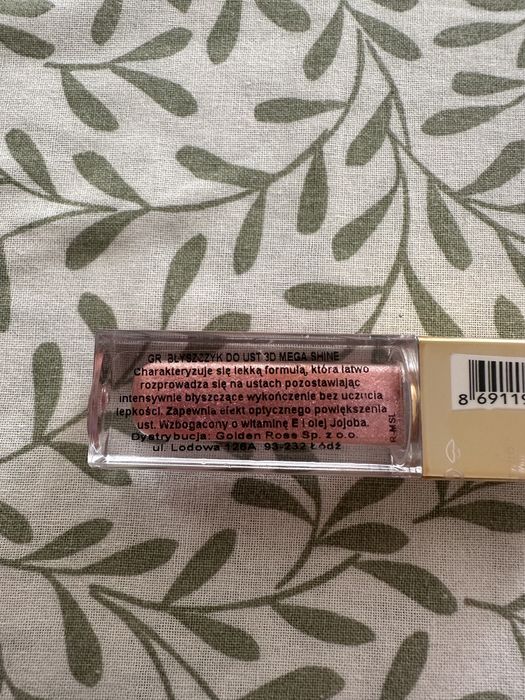 Nowy błyszczyk do ust 3D Mega Shine 121 Lip Gloss makijaż Golden Rose