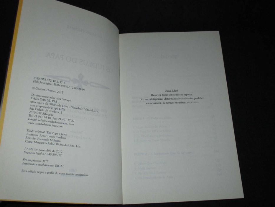 Livro Os Judeus do Papa Gordon Thomas