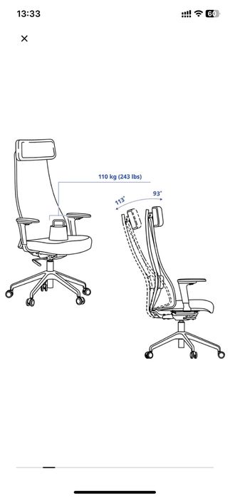 Cadeira escritorio JÄRVFJÄLLET branco