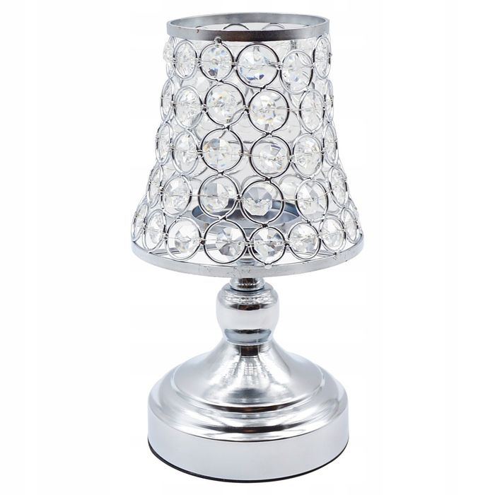 stylowy świecznik kryształki glamour chrom lampa
supercena