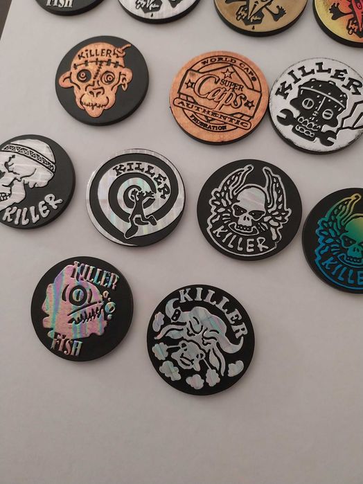 Lote 13 Tazos Killer Caps, official WCF, punk, anos 90, vintage, retro