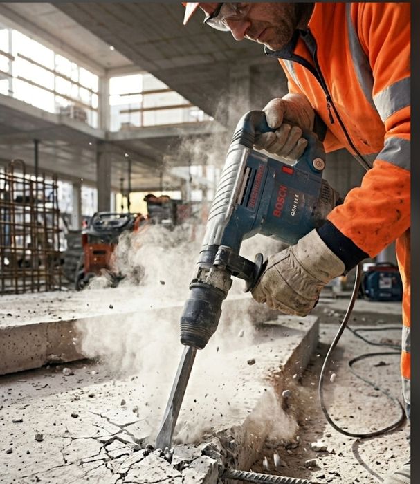 Бетонолом Отбойный молоток Bosch  большой в комплекте с пиками. отбойник  Бош