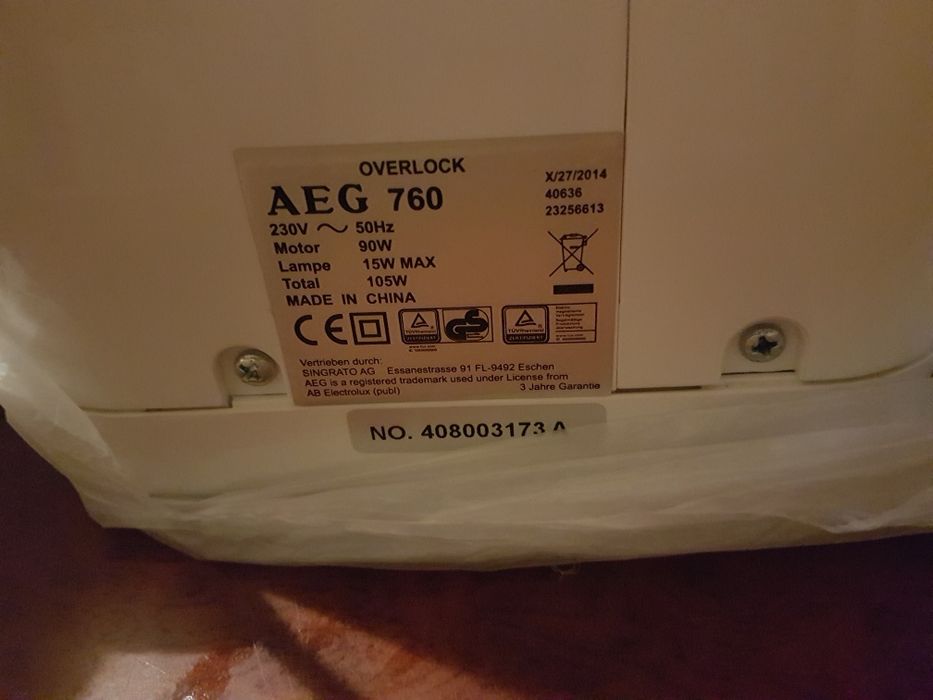 Оверлок ,  AEG 760 з Німеччини