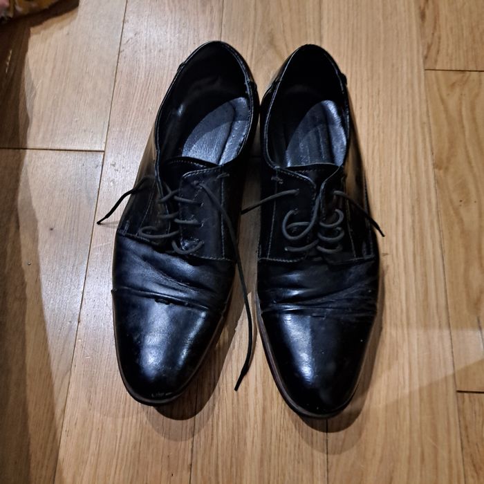 Buty eleganckie, półbuty męskie, 40, czarne,  buty wizytowe