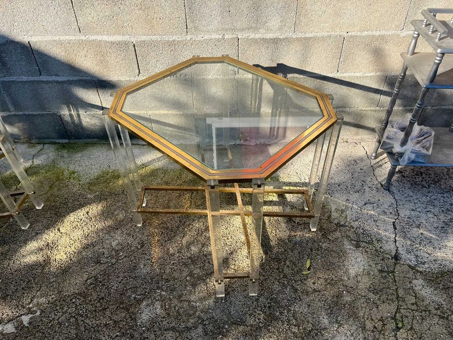 Mesa de centro envidraçada clássica