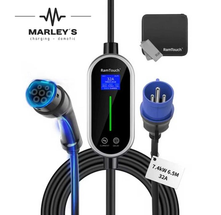 7 kW Portable EV Charger – 32 A – with 6.5-Meter Cable64738474825346121