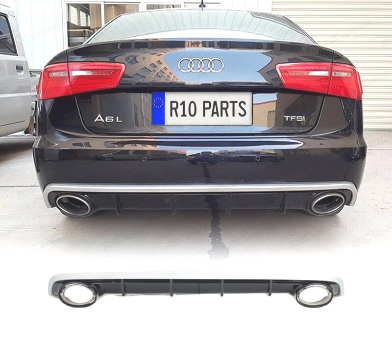 DIFUSOR AUDI A6 4G 11-14 LOOK RS + PONTEIRAS DE ESCAPE