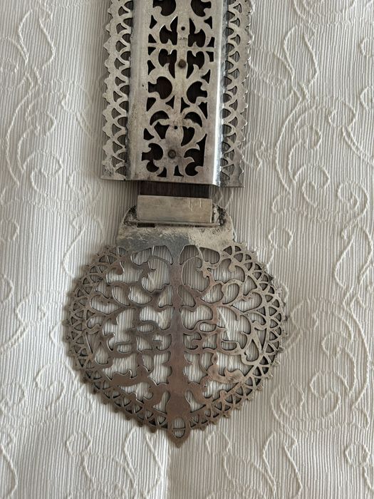 Cruz Processional Indo-Portuguesa  em prata e sissó, -Séc XVII/XVIII