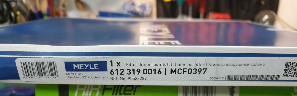 Filtro de Ar e filtro de Pólen - Opel Corsa D 1.3 diesel