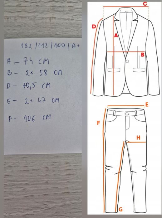 Garnitur męski slim XXL Evenemen wełniany