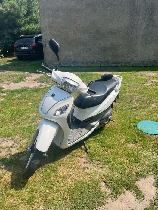 Skuter SYM 125 (Duże koła) • Biały • Sprawny • Zarejestrowany