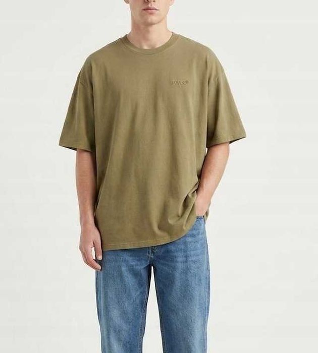 męski t-shirt Levi's L / XL koszulka khaki relaxed