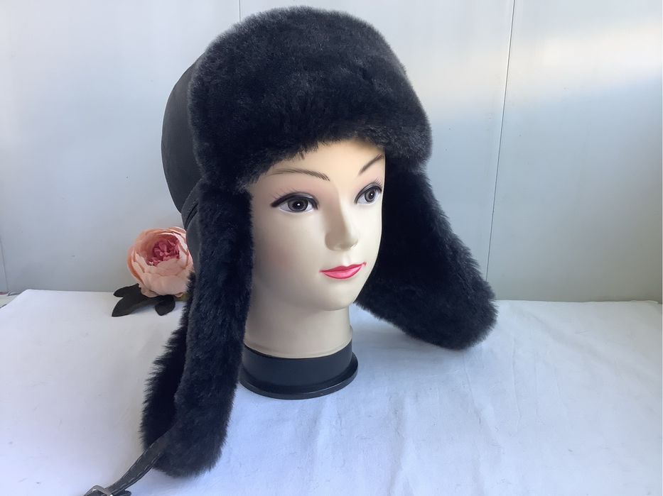 Шапка ушанка чоловіча жіноча із овчини