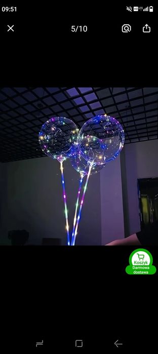 Balony led 5 sztuk