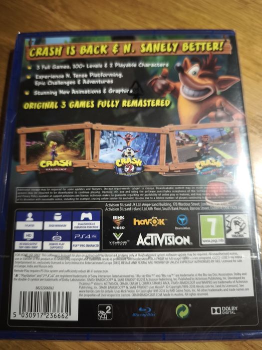 Crash bandicoot trylogia PS4