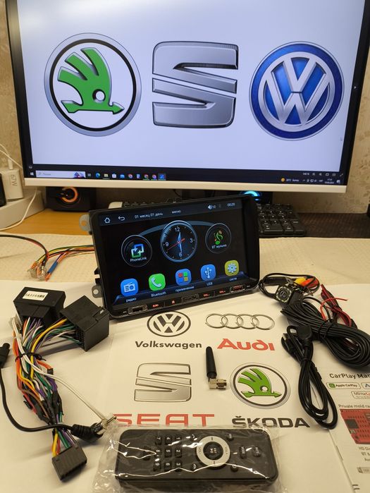 ‼️+2 Камери‼️Магнитола Volkswagen Skoda Seat Golf CarPlay