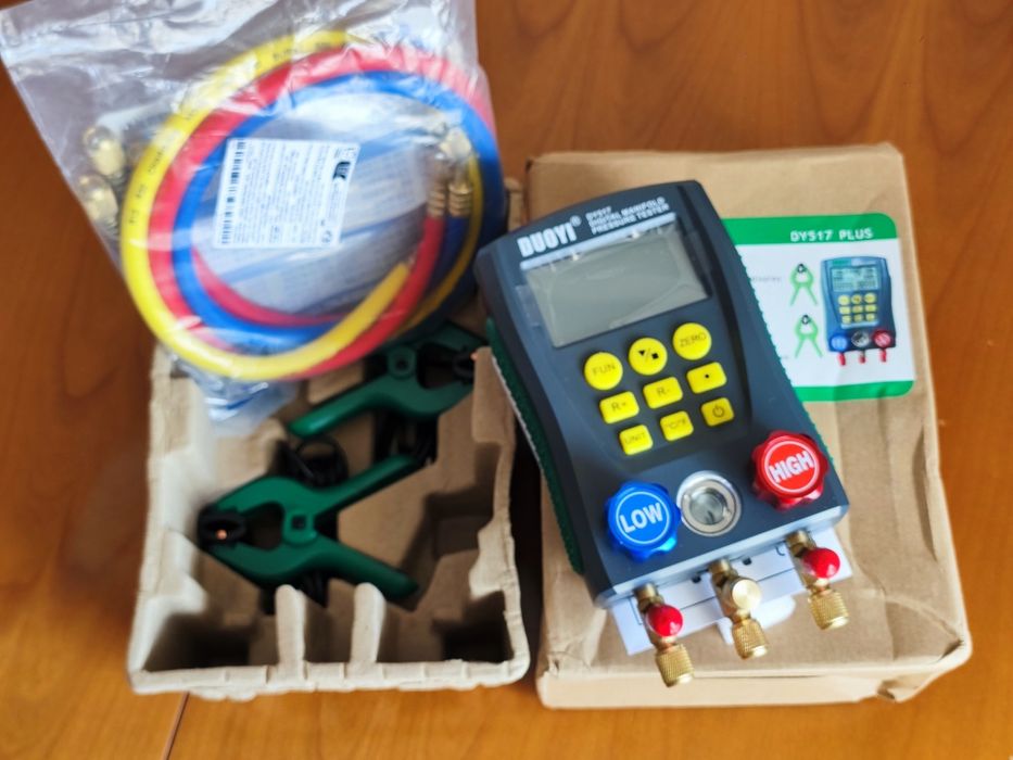 Duoyi dy517 plus оригінал манометри для кондиціонування щупи, шланги