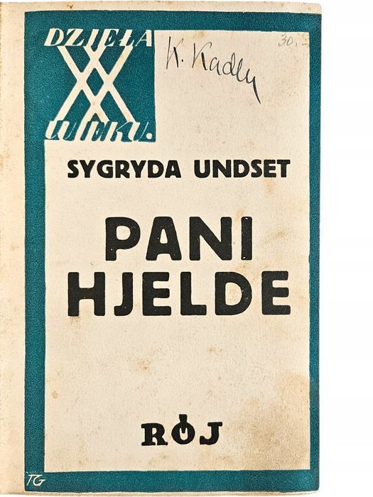 Sygryda Undset Pani Hjelde Antyk 1931 Twarda Unikat