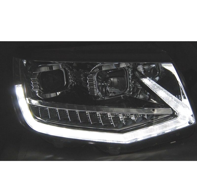 CONJUNTO DE FARÓIS VOLKSWAGEN VW T6 15-19 TRU DRL COM INDICADORES LEDS DINÂMICOS CRISTAL