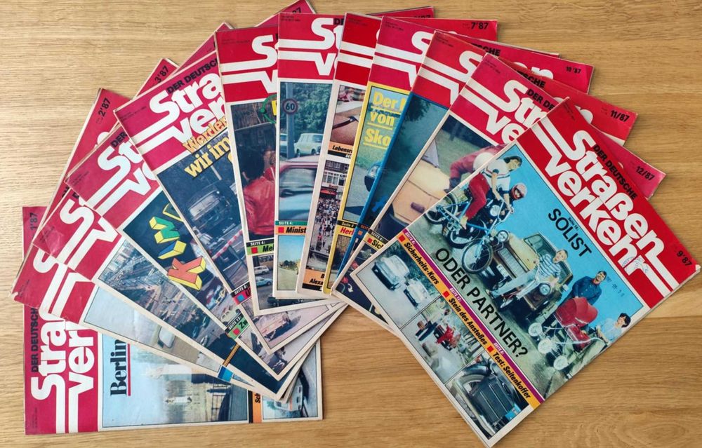 Rocznik Straben verkehr 1987 FSO WARS Lada Simson ETZ 250 Trabant