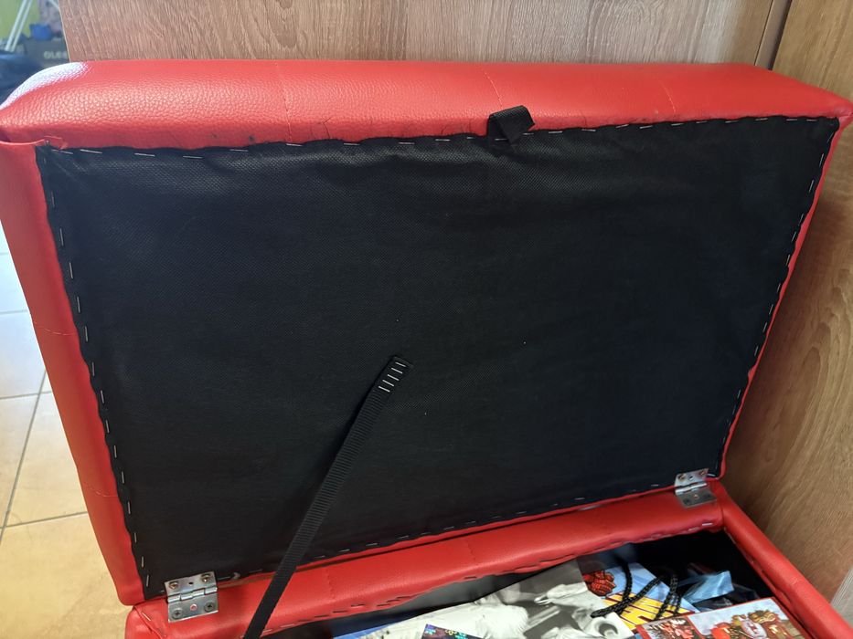 Pufa puf ekoskóra 40x60 czerwona