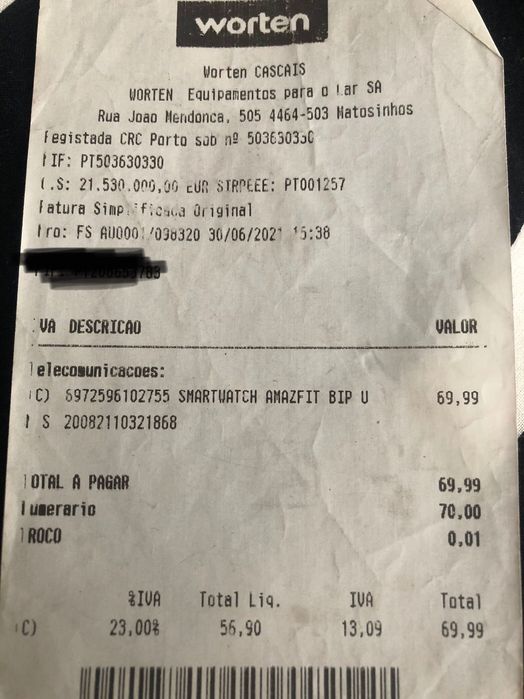 Smartwatch Amazfit Bip U Pro