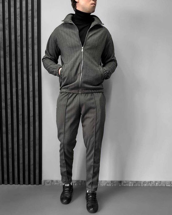 Чоловічий повсякденний комплект у класичному стилі (куртка + брюки)