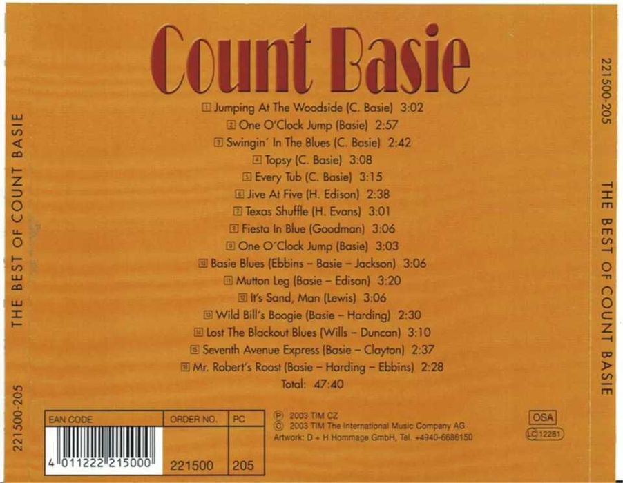 Cunt Basie BEST OF CD + MINT - 2003