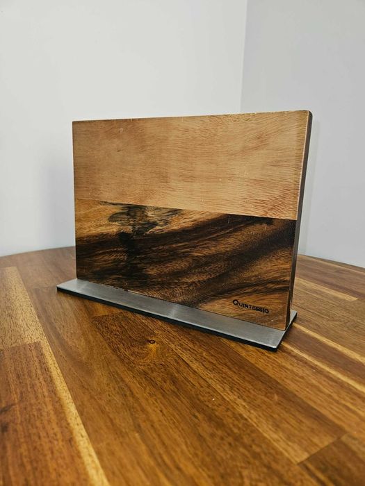 Blok magnetyczny na noże kuchenne - drzewo orzechowe, mocny magnes