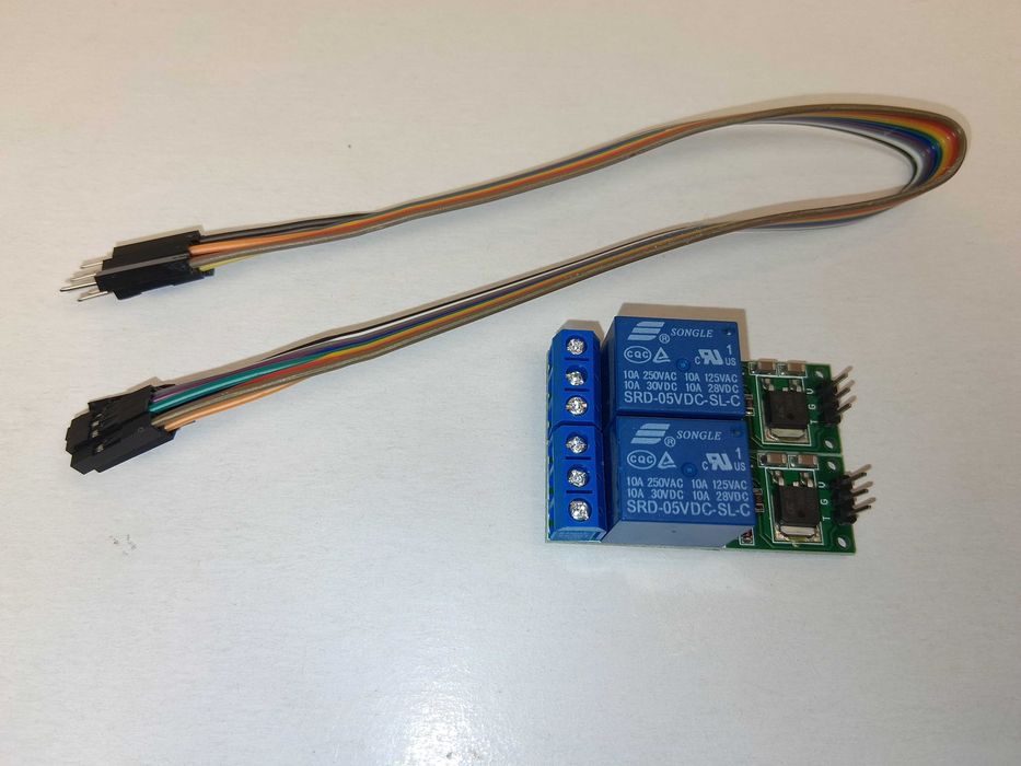 N044 Moduł 2 Przekaźników 5V SRD-05VDC-SL-C Arduino ESP Kabel Nowy