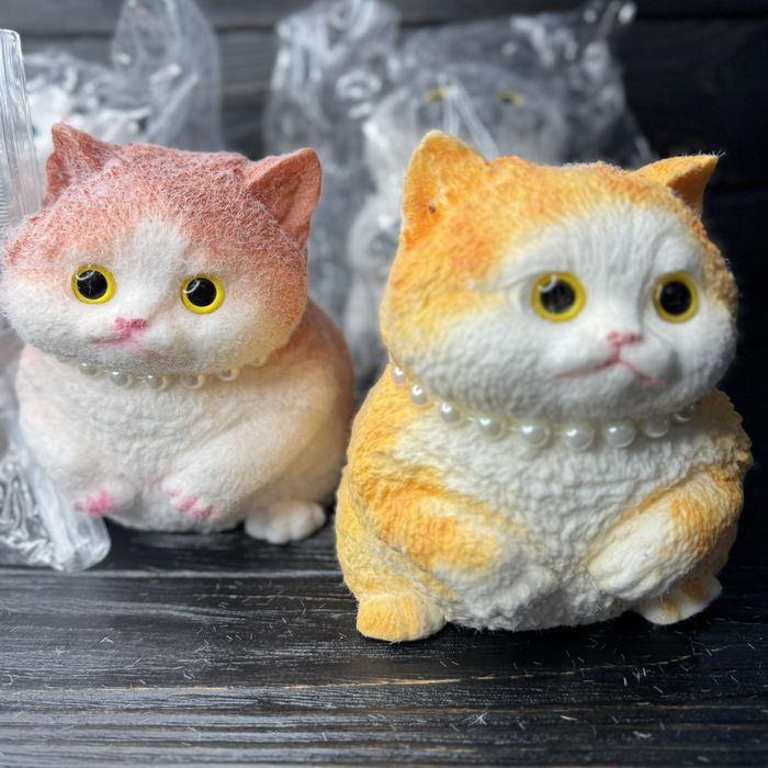 Великий антистрес сквіш з бусінками"Таба котик" 20 см