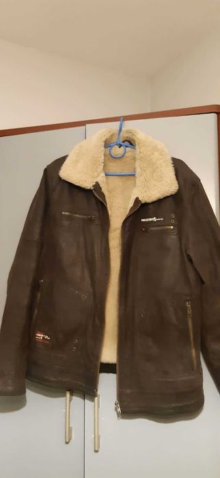 Kurtka zimowa skórzana baaardzo męska :)