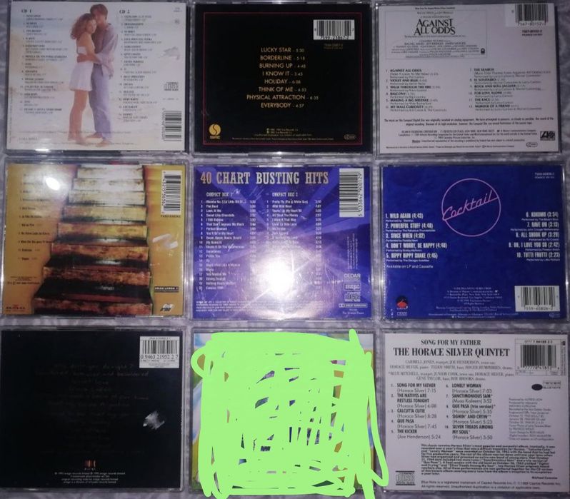 9 CD's música anos 90, a 2005. Originais.
