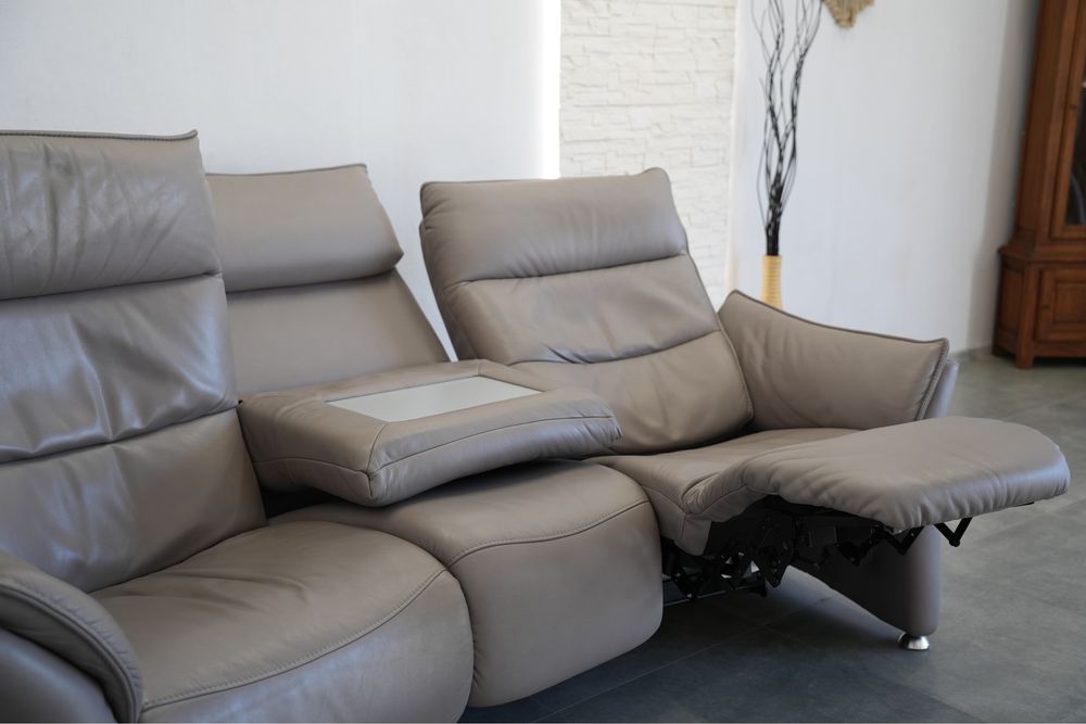 Skórzany komplet wypoczynkowy 3+1 Wohnwert (relaksy)