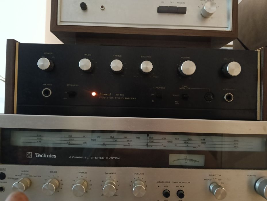 Amplificadores K7 Reverb Sansui e Technics