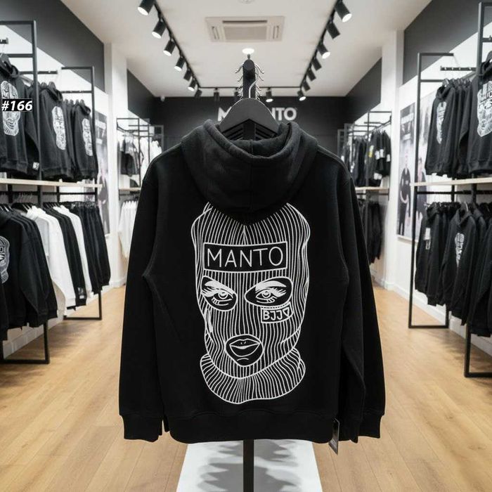BIG Logo • Черное Худи MANTO Jiu Jitsu • Толстовка Черная МАНТО Балаклава • XS/XL