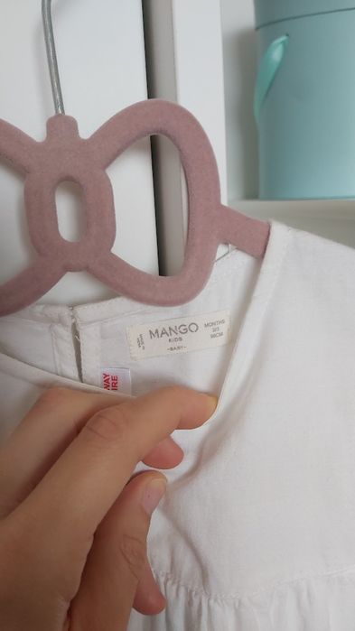 Vestido Mango Kids bordado inglês 2/3 anos