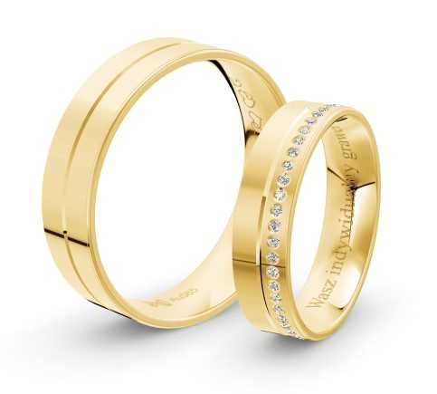 Obrączki ślubne złote 585 Ajubiler