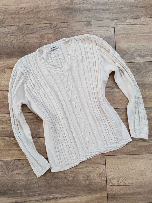 Sweter warkocz Vintage