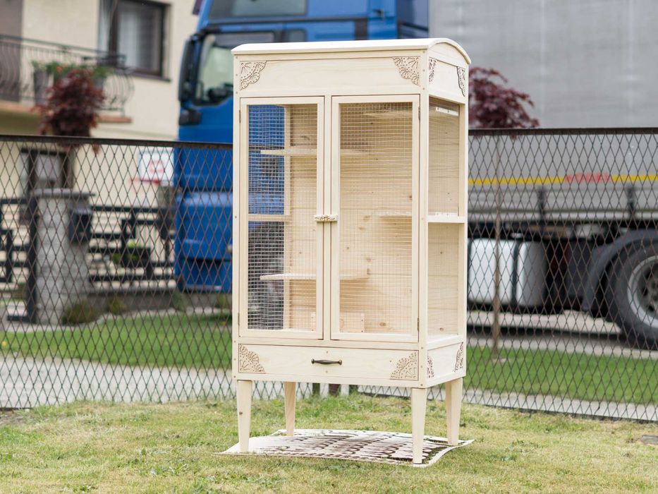 Klatka dla Szynszyli XL Woliera 144x71x51 cm Ozdoby 4 półeczki Wysyłka