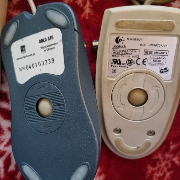 Zestaw Retro Myszek Logitech Atech mint