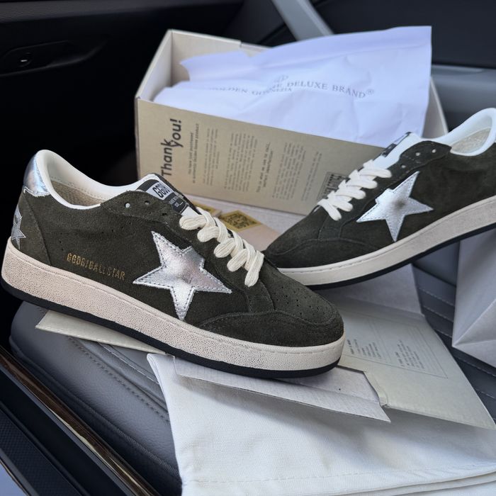 Жіночі кеди кросівки голден гус замша Golden Goose green premium