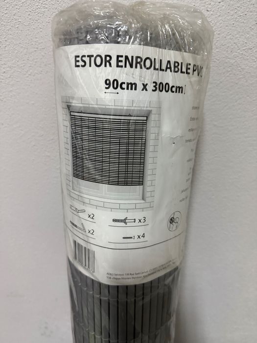 Estore PVC cinza 90x300cm